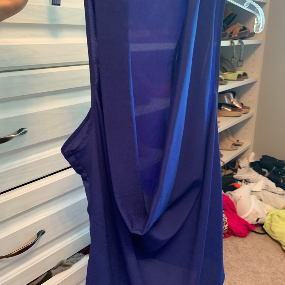 Soprano dark blue cowl neck shell size medium